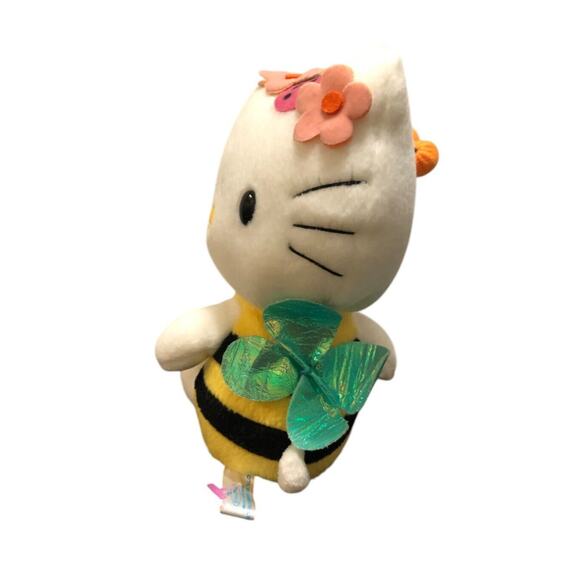Vtg 2001 Partner Hello Kitty Bumblebee Wings Stuffed Animal Costume Plush 7" - Picture 2 of 10
